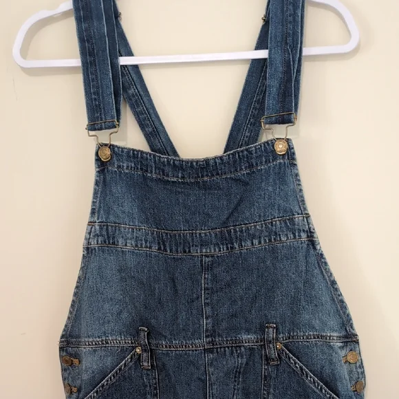 We The Free Dark Blue Denim Overalls - Picture 1 of 5